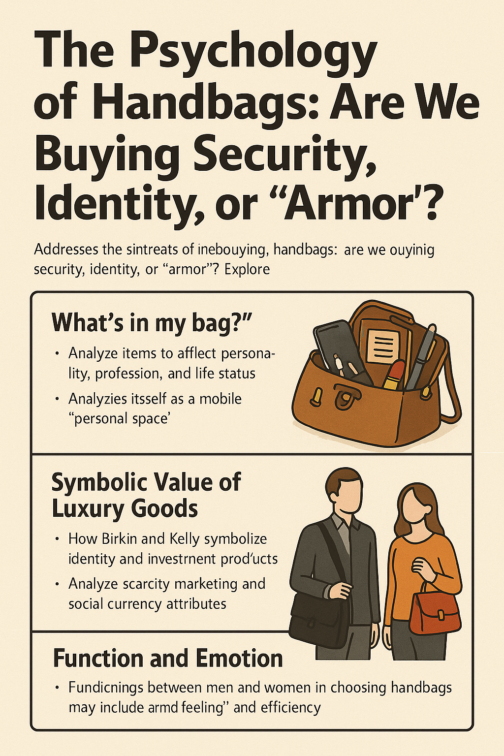 Handbag psychology: What we buy is not a bag, but a sense of security, identity or “armor”?