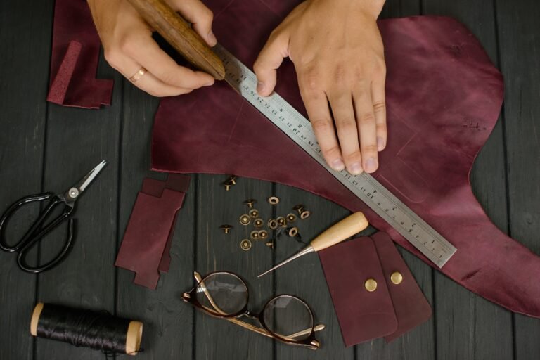 Tools for the manufacture of leather products on the forehead