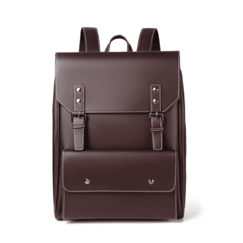 leather business backpack