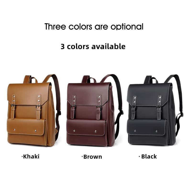  leather business backpack