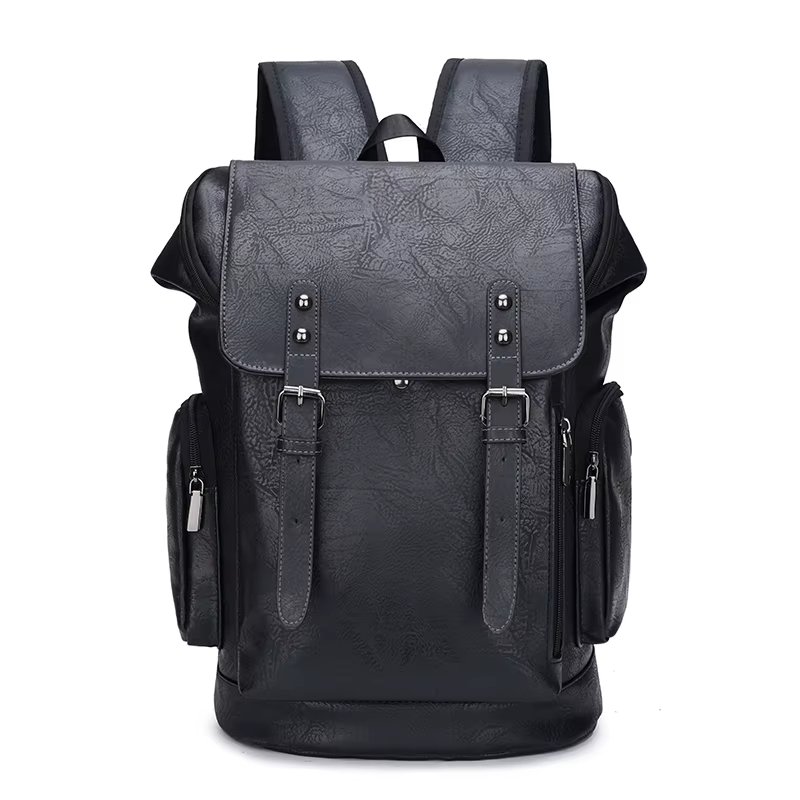 Pu Leather Waterproof Backpack for Students