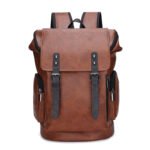 pu leather waterproof backpack