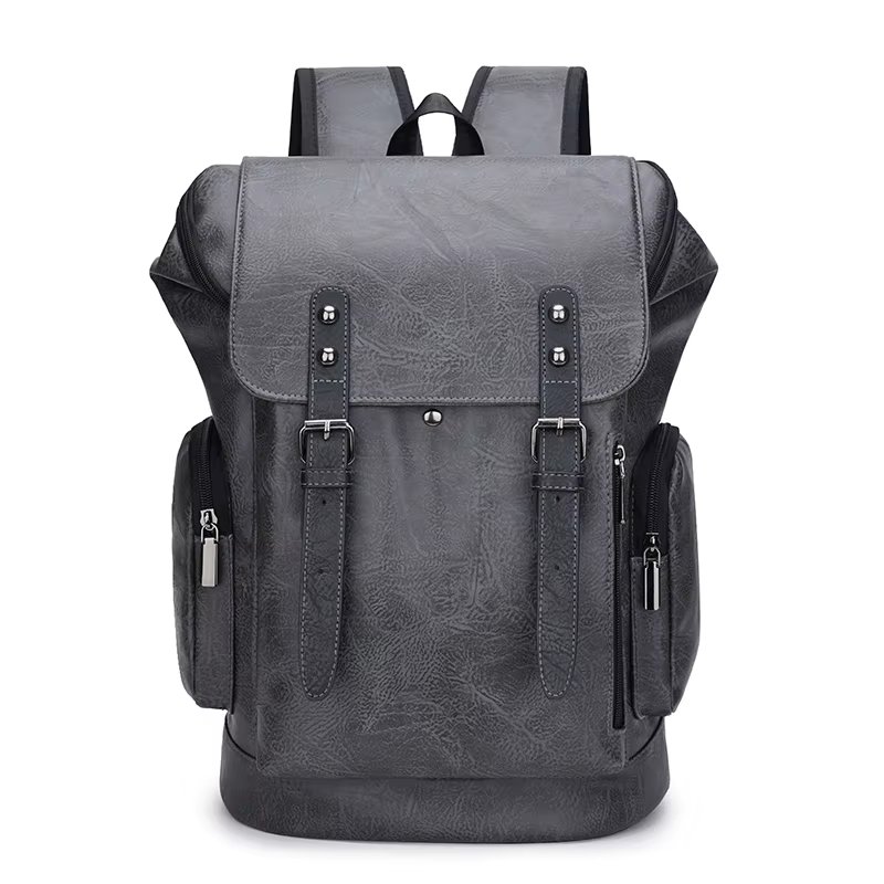 pu leather waterproof backpack