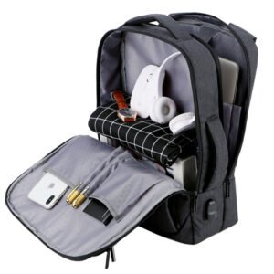 Slim Multi Pocket Polyester Laptop Backpack-05