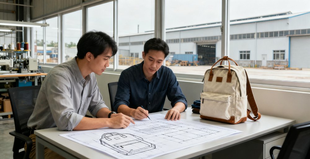 What is the process for working with a canvas backpack supplier