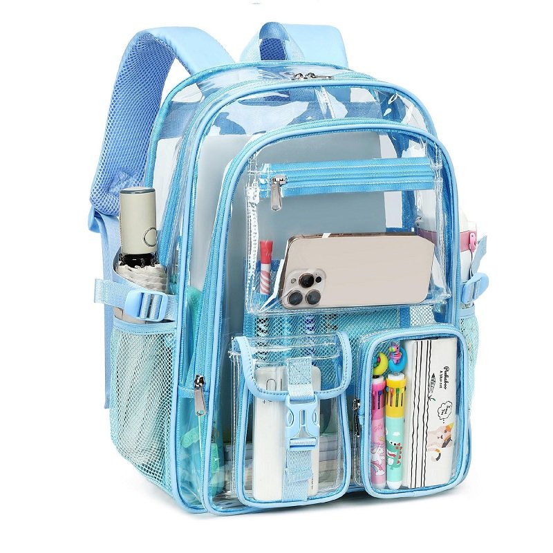 Multiple Pockets Heavy Duty Clear PVC Backpacks