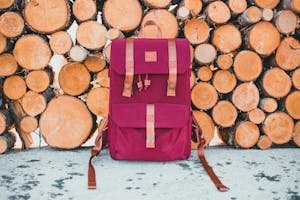 red backpack