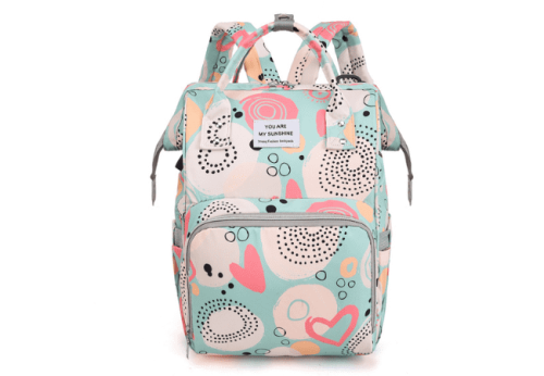 Green-Graffiti-Printed-Diaper-Bag
