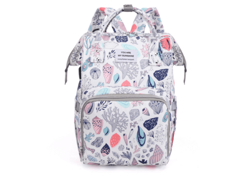 White-Coral-Sea-Printed-Diaper-Bag