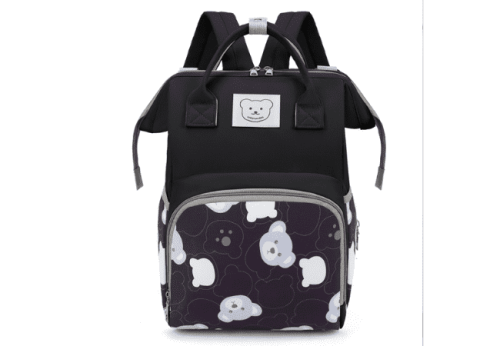 Wholesale-Black-Waterproof-Diaper-Backpack