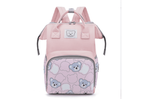 Wholesale-Pink-Waterproof-Diaper-Backpack