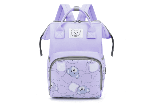 Wholesale-Purple-Waterproof-Diaper-Backpack