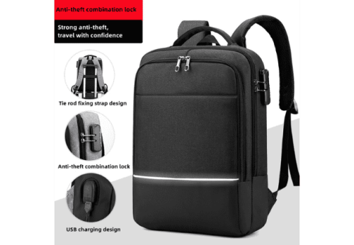 XYZ-6354-Black-Travel-Anti-Theft-Backpack